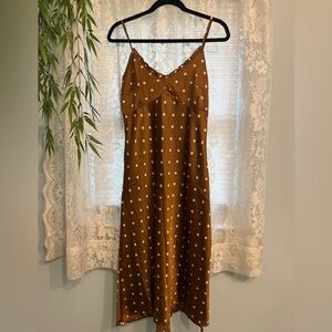 VINTAGE y2k silk feeling polka dot dress